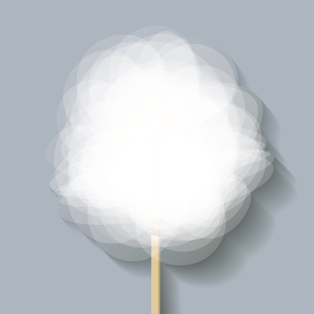 灰蓝色背景上的白色棉花糖。图片下载