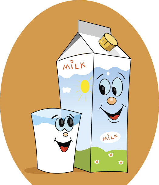 微笑的牛奶图片下载