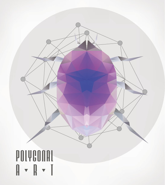 瓢虫多边形图片下载