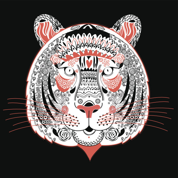 观赏老虎画像图片下载