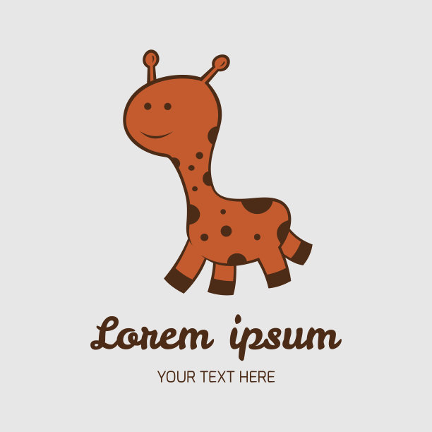 长颈鹿的标志图片下载