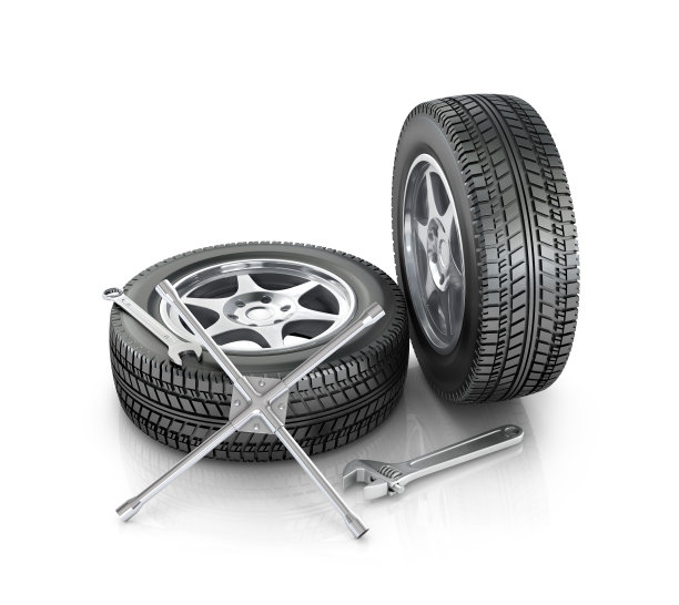 修理车轮和汽车图片下载