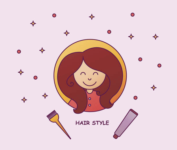 染发。一个留着蓬松发型的年轻女孩。美图片下载