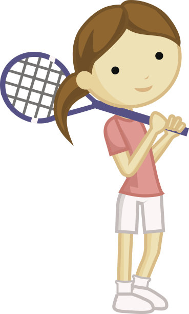 网球的女孩图片下载
