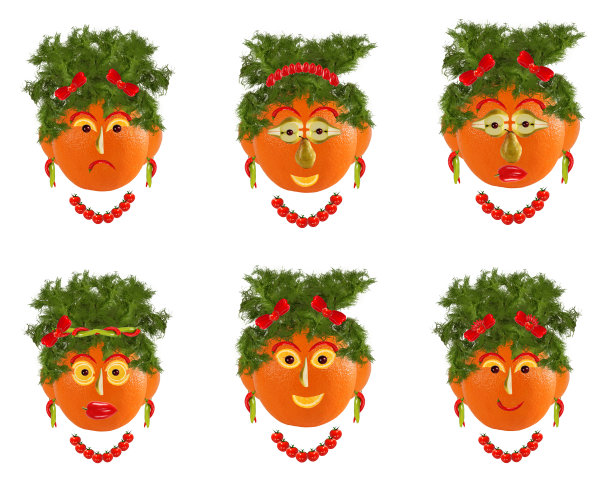 创意的食物概念。一些有趣的肖像图片下载