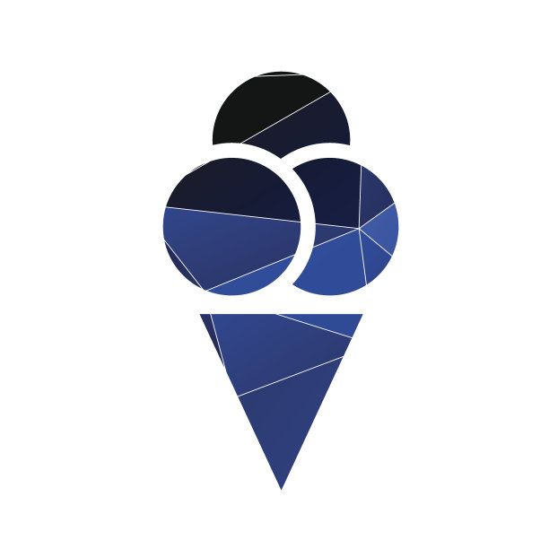 冰淇淋图标抽象三角形图片下载