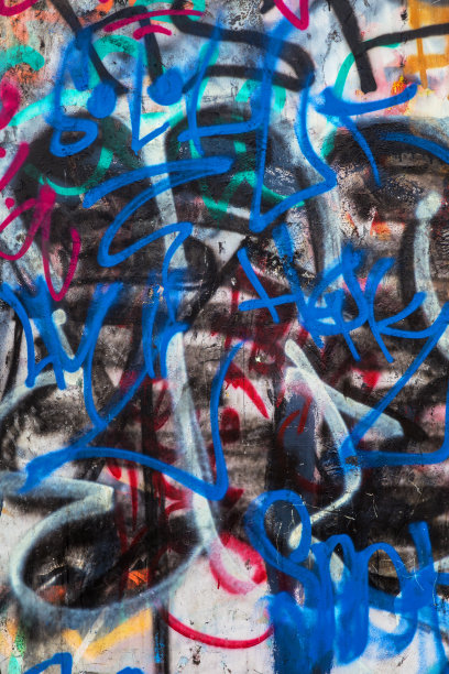 钢的涂鸦墙图片下载