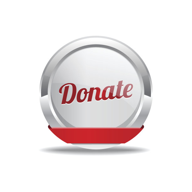 捐赠红色矢量图标按钮图片下载