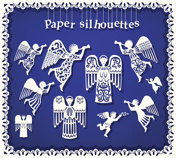 天使的剪影素材图片