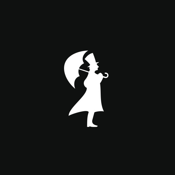 男人带着雨伞、雨衣和圆筒站在风中图片下载