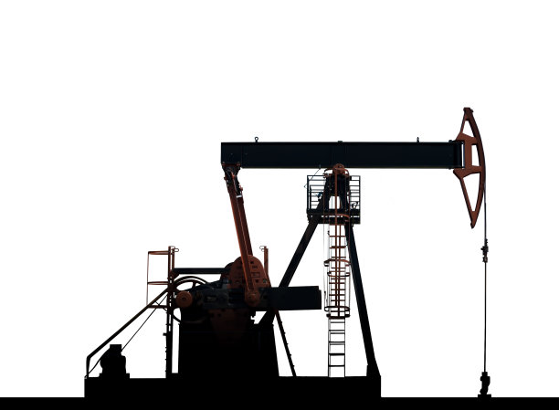 白色背景上的孤立油泵图片下载