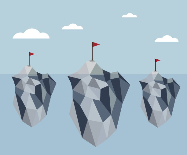 冰山多边形背景矢量图片下载