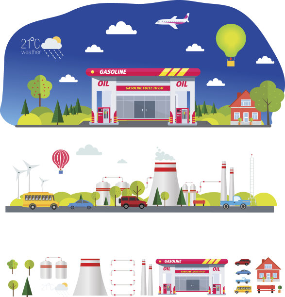 平面信息图生态植物图片下载