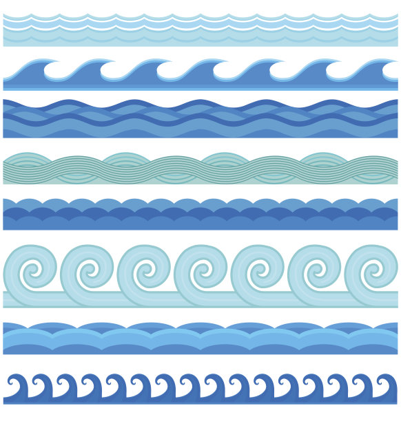 海浪矢量图素材ID：125486986