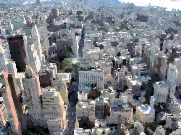 曼哈顿的摩天大楼。纽约的夏天图片下载