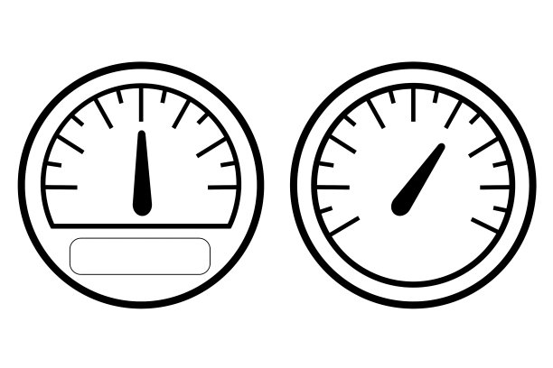 测量图标，白色背景图片下载