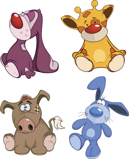 卡通毛绒玩具套装图片下载