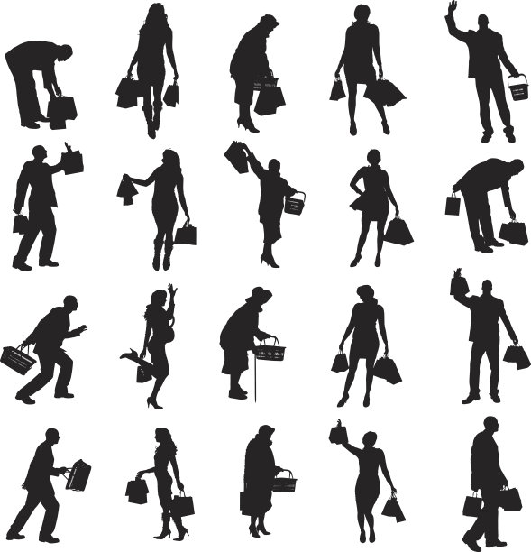 一个人的矢量剪影。图片下载