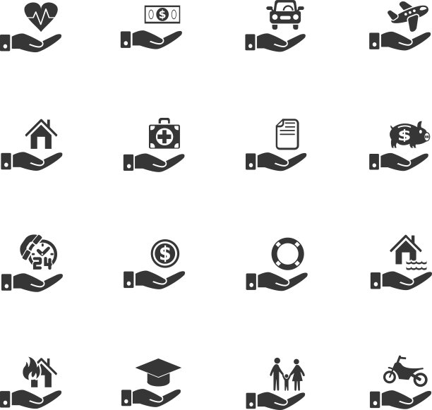 保险图标集图片下载