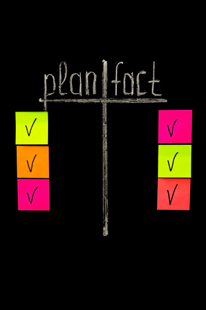 用彩色便利贴来计划和实践图片下载