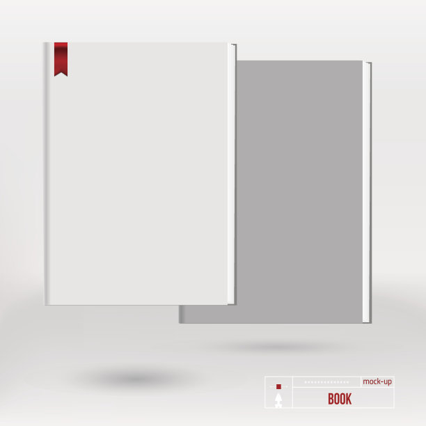 矢量空白垂直空白书封面。图片下载