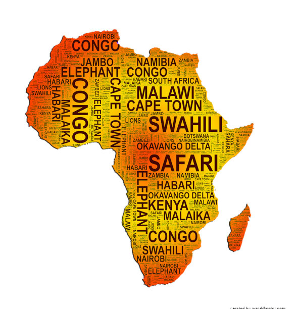 非洲文字艺术地图图片下载