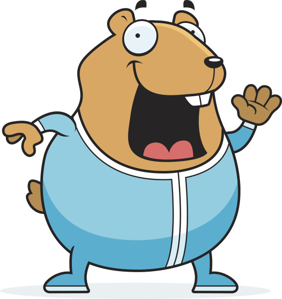 穿着睡衣的卡通仓鼠图片下载