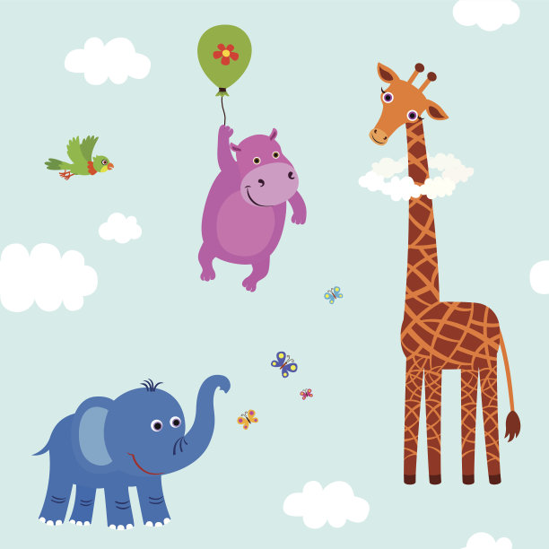 宝宝图案和有趣的动物图片下载