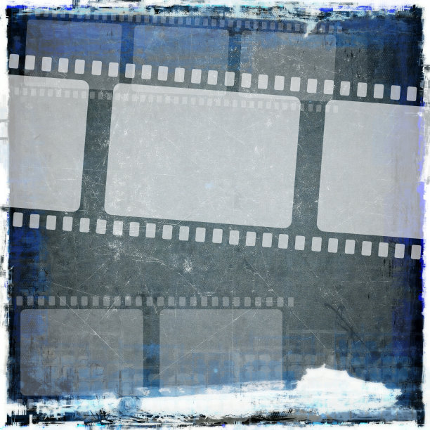 复古的蓝色胶片带背景图片下载