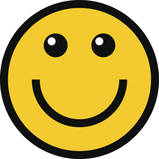 快乐笑脸平面风格图片下载
