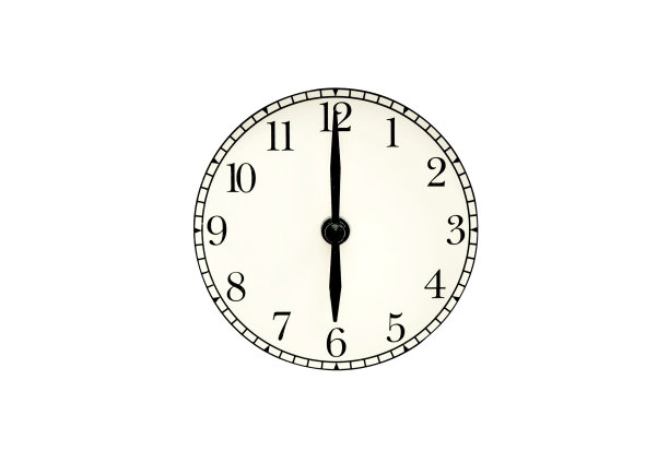 带有裁剪路径的模拟6 '时钟。图片下载