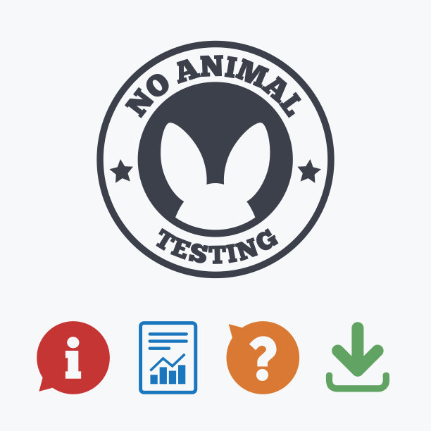 没有动物测试标志图标。不测试的象征图片下载