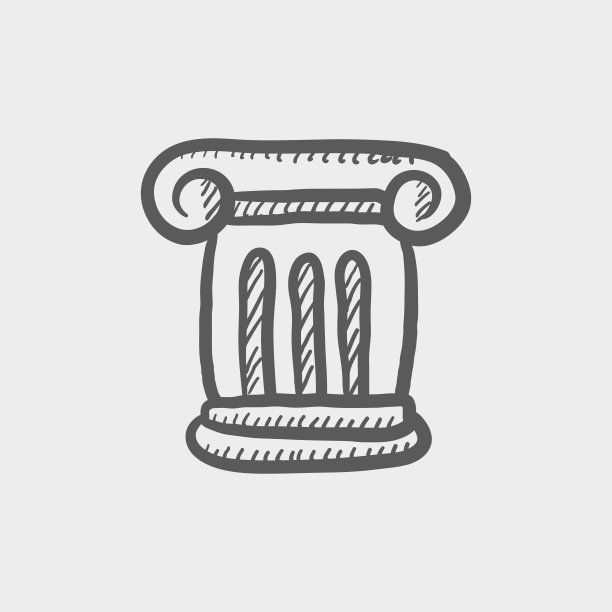 古代墙壁素描图标图片下载