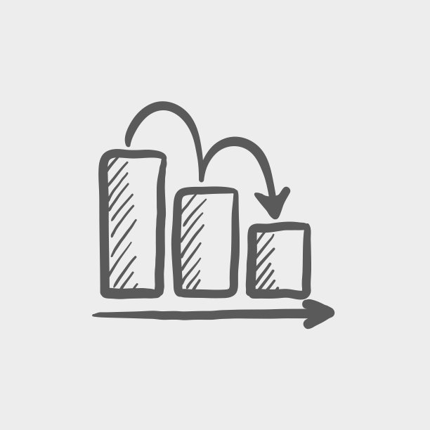 商业图表下降草图图标图片下载