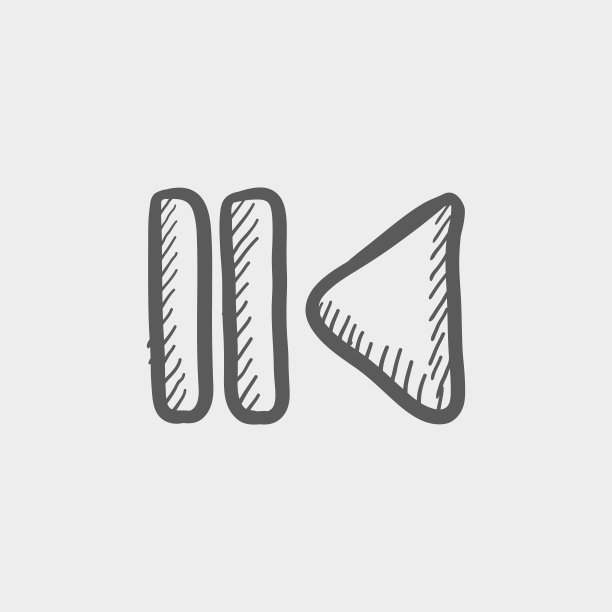 暂停和播放按钮草图图标图片下载
