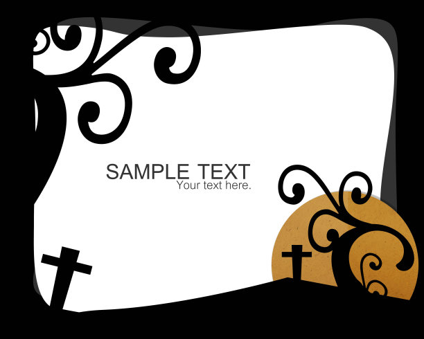 万圣节的夜空框架。图片下载