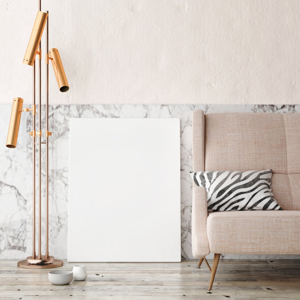 近景海报与复古潮人阁楼室内背景素材图片