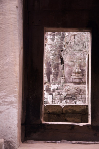 柬埔寨吴哥窟佛面石雕图片下载