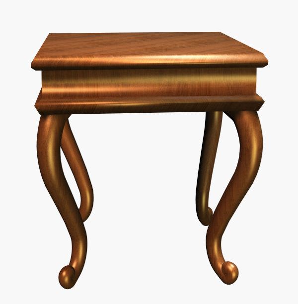 古董方桌孤立图片下载
