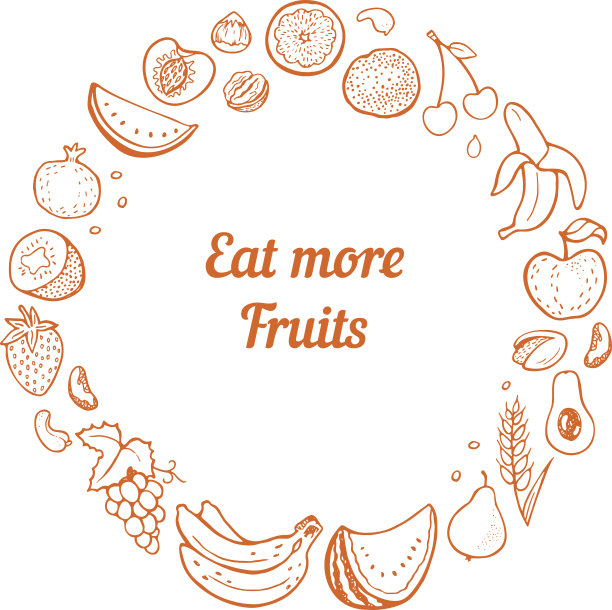 手绘水果架。图片下载