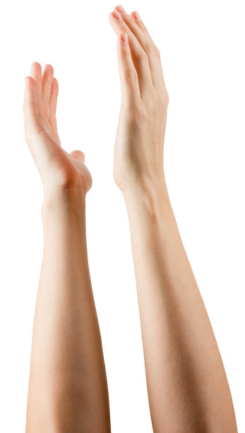 一群双手在白色背景下鼓掌图片下载