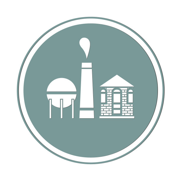 旧的工厂。矢量图标图片下载