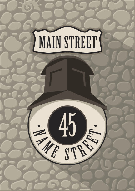 复古指针的房子号码图片下载