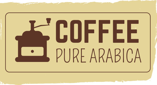 咖啡邮票或标志设计。图片下载
