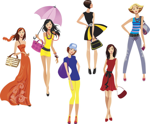 时尚的年轻女孩图片下载