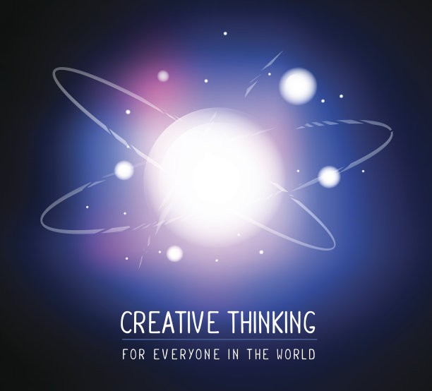 矢量插图的圆形星系与文本在深蓝色图片下载