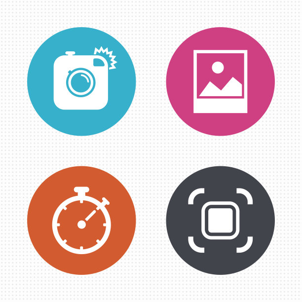 照片的相机图标。自动对焦区域和横向图片下载