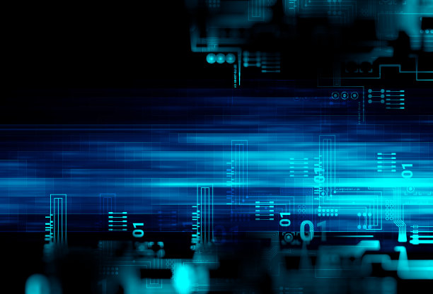 蓝色几何形状抽象技术背景图片下载