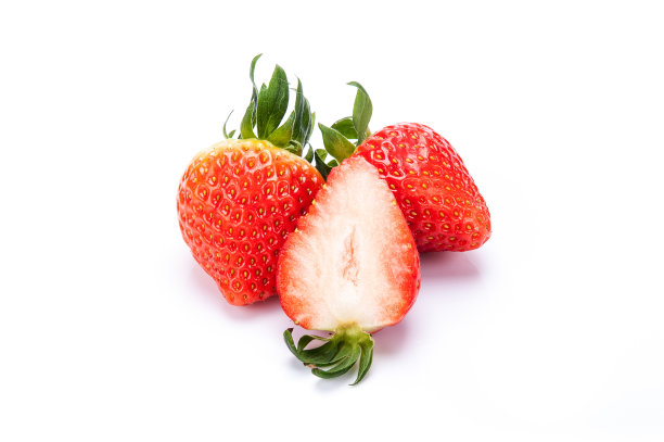 白色背景上的草莓图片下载