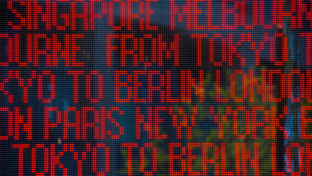 大城市的名字在led灯板上图片下载